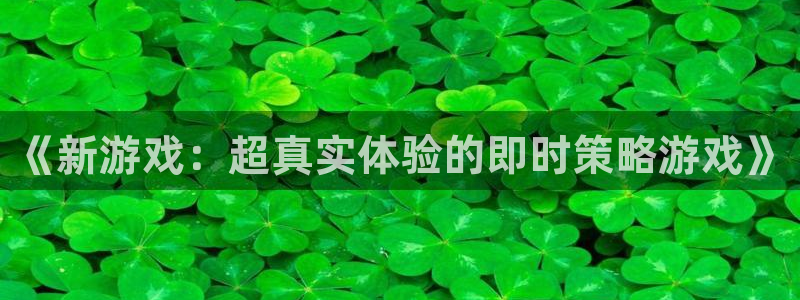 多彩娱乐是什么：《新游戏：超真实体验的即时策略游戏》